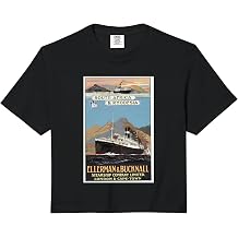 South Africa & Rhodesia - Retro Steamship Poster Comfort Colors Crop Top