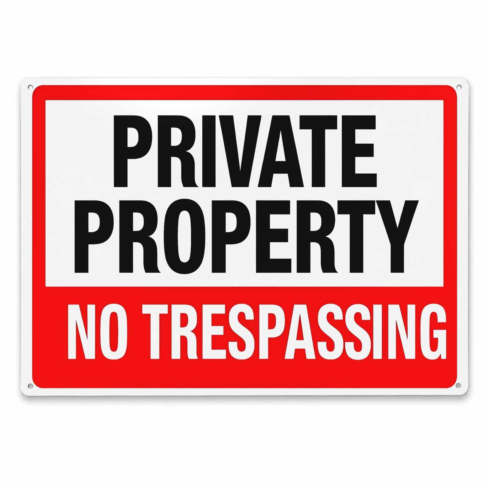 Private Property No Trespassing Vintage Metal Tin Sign 8x12,Waterproof