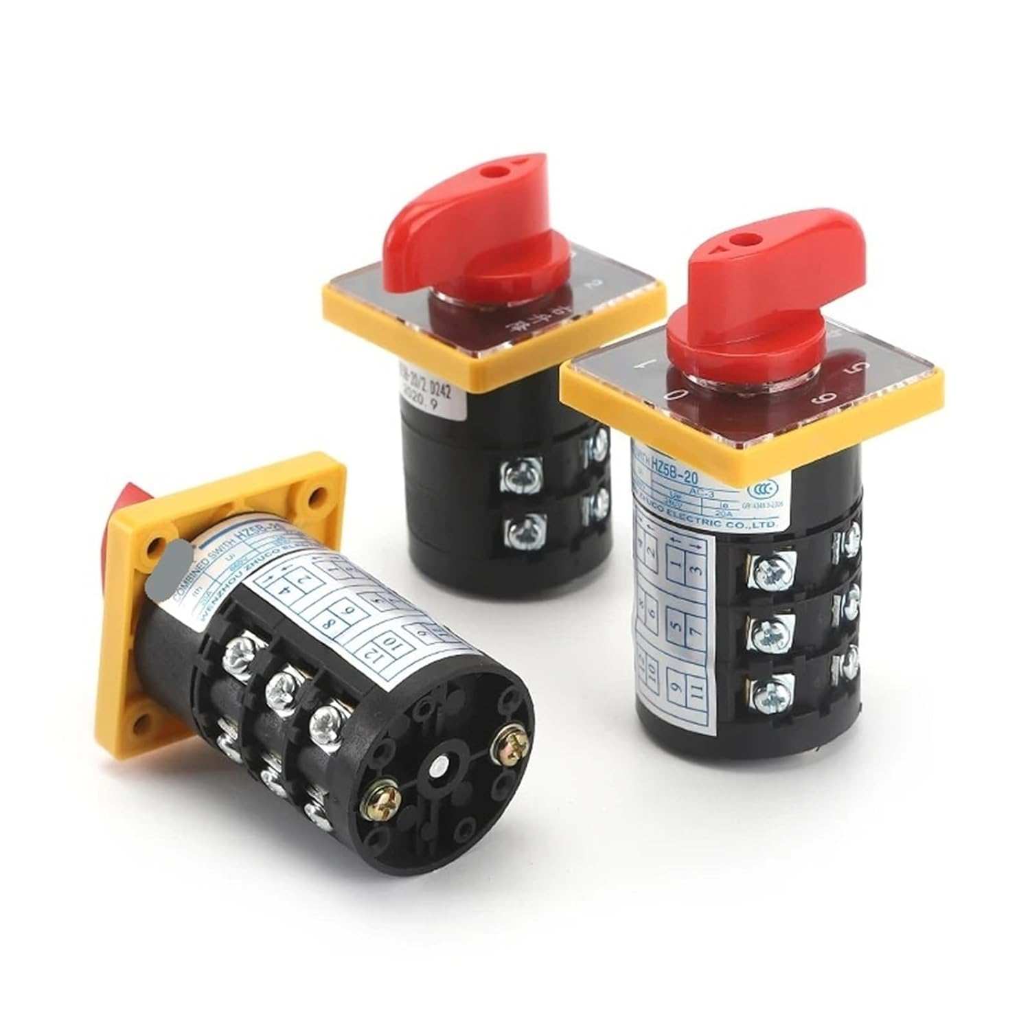 HZ5B-20/D242.2 D303.3 0-4. 0-6. 20A Cam Transfer Combination Changeover Switch 2/3 Poles 8/12 Screws 1Pcs(20A 0-4.3)