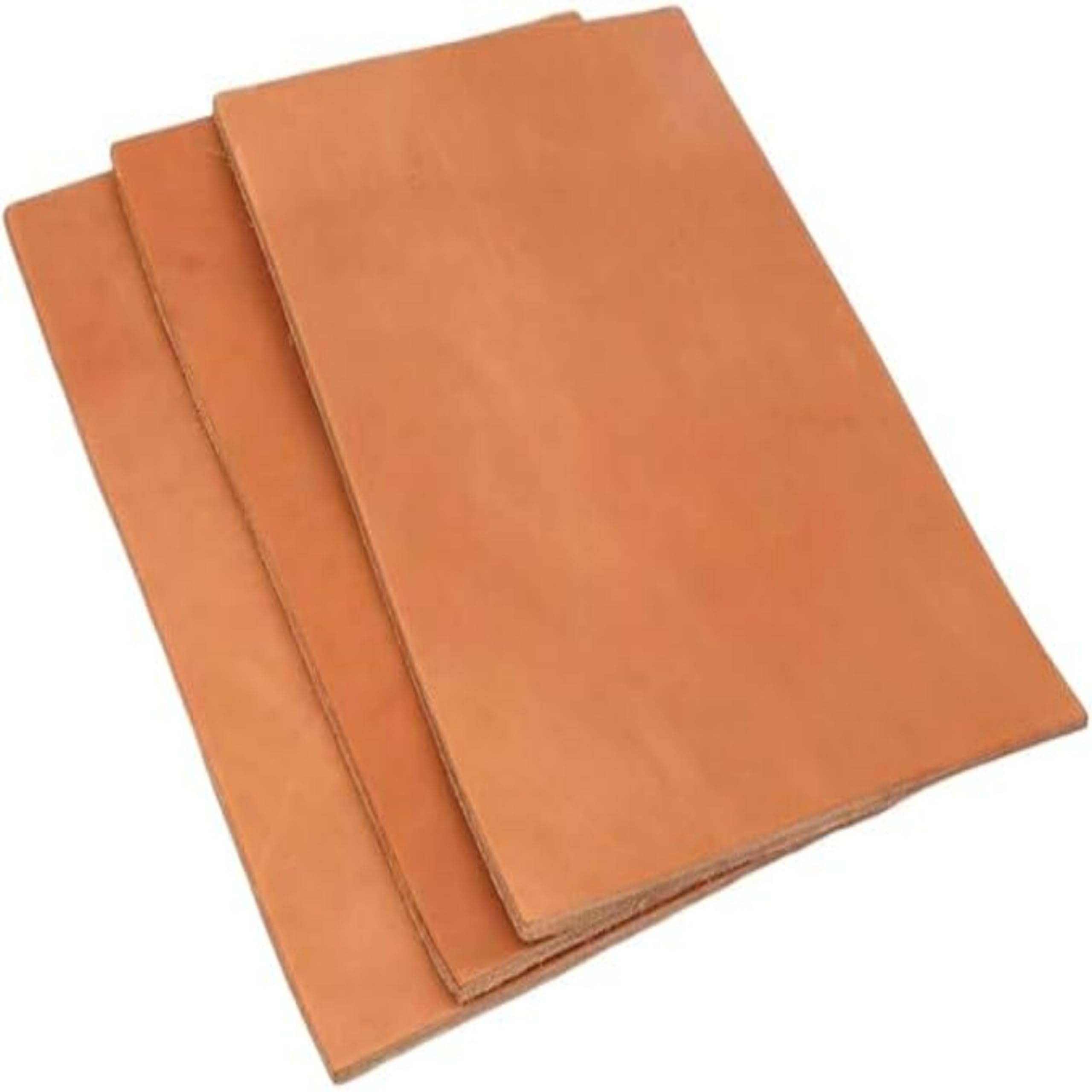 Premium Vegetable Tanned Leather Sheet, Natural Tan Color