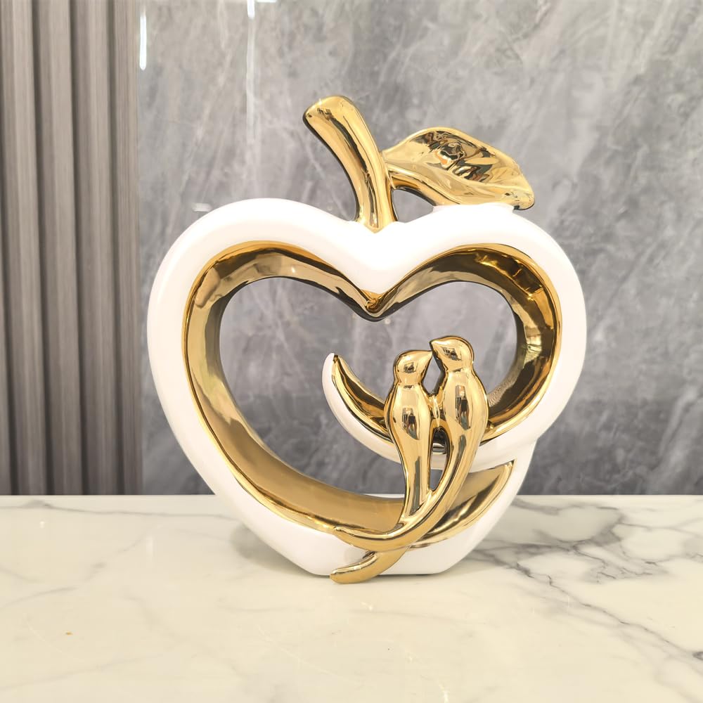 GZDDYUMYJX Estatuas Modernas de cerámica, Estatua de pájaros del Amor, Estatua para decoración del hogar, para Mesa de café, Entrada, Sala de Estar, Dormitorio, Oficina, Accesorios de decoración