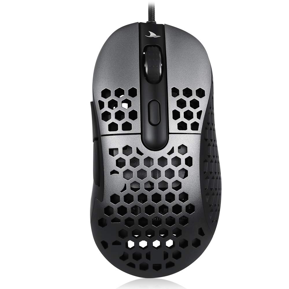 Darmoshark ZEUS6400 Wired Gaming Mouse, top-down view