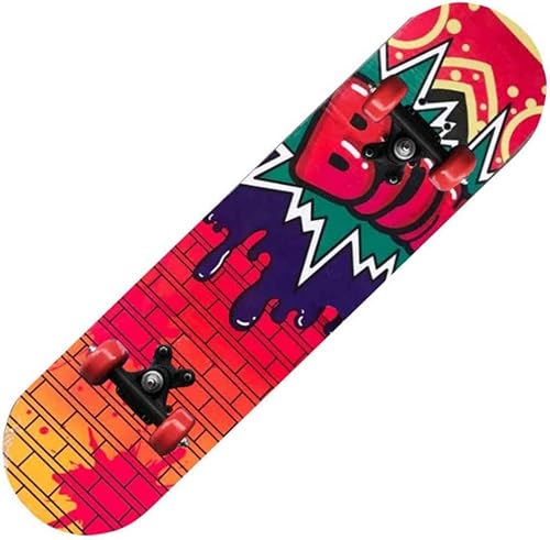 Miniatura 9 de WSJYP Patineta para niños, patineta de doble patada de 24 pulgadas, para principiantes con cubierta de arce, para niños y niñas, múltiples diseños, 3