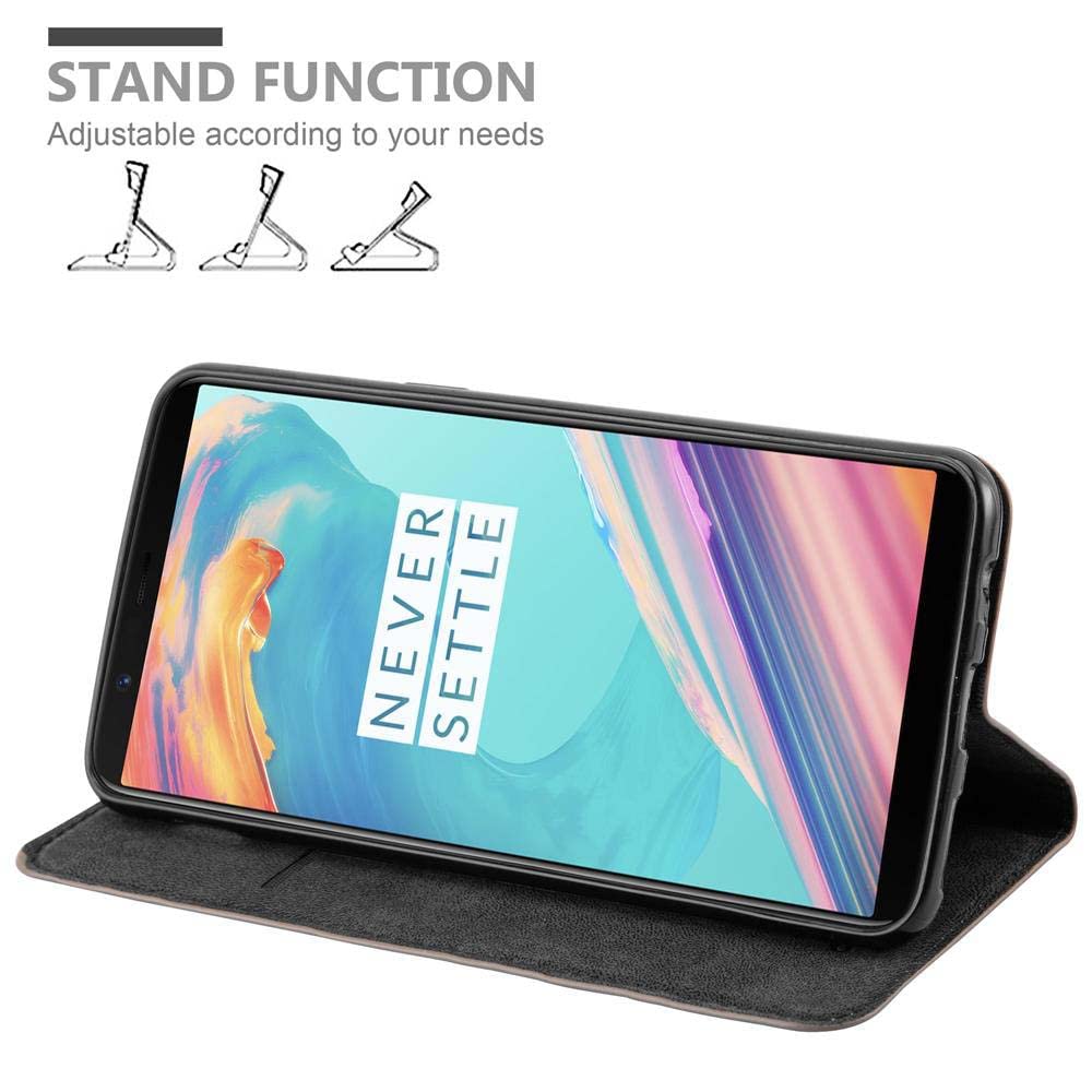 cadorabo Coque Compatible avec OnePlus 8T en Rouge DE Pomme - Housse Protection avec Fermoire Magnétique, Stand Horizontal et Fente Carte - Portefeuille Etui Poche Folio Case Cover