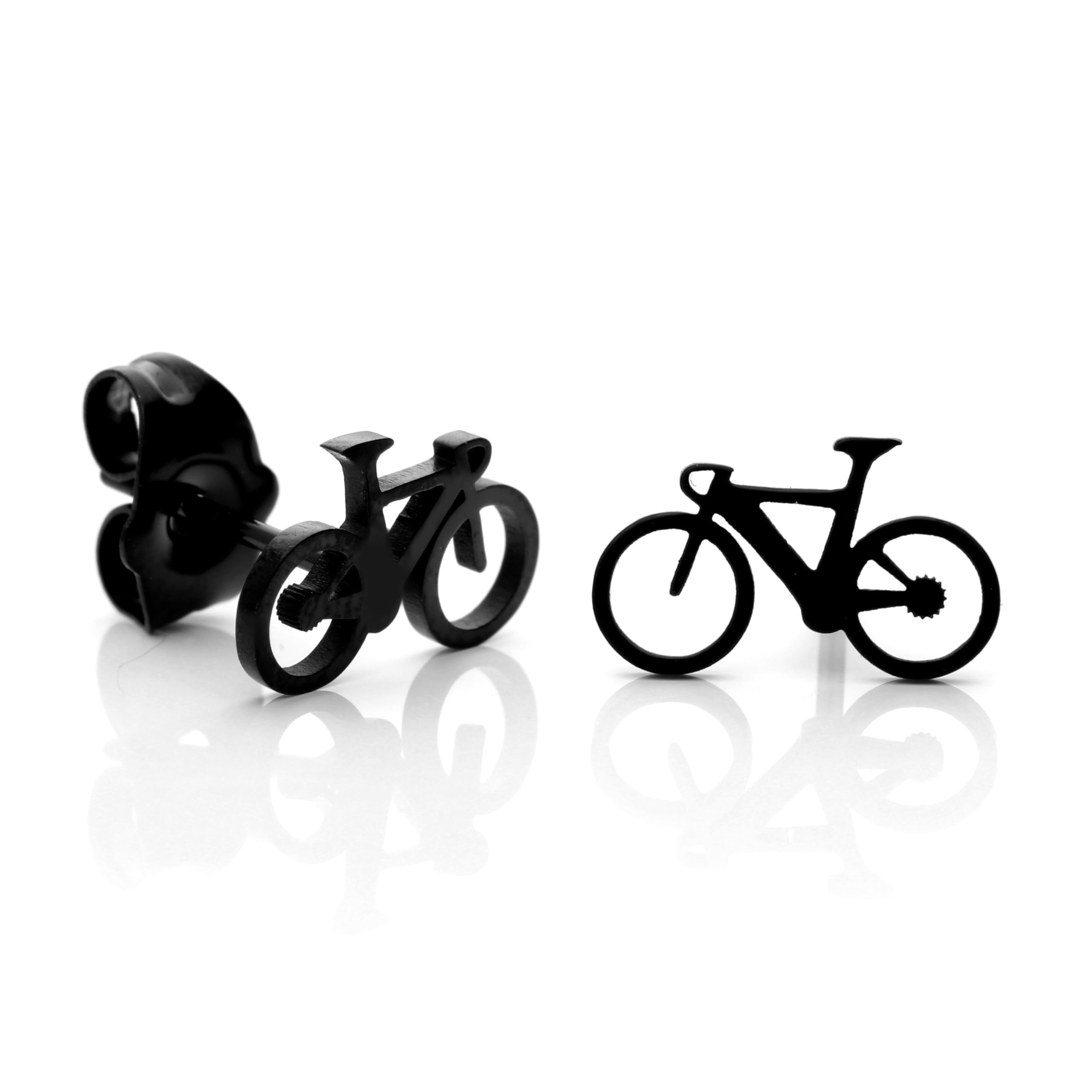 CODEONE Kolczyki rowerowe | Stal nierdzewna | Sportowy projekt rzemieślniczy | Kolarstwo | Pudełko na prezent, Mediano, Metal, Bez kamieni szlachetnych