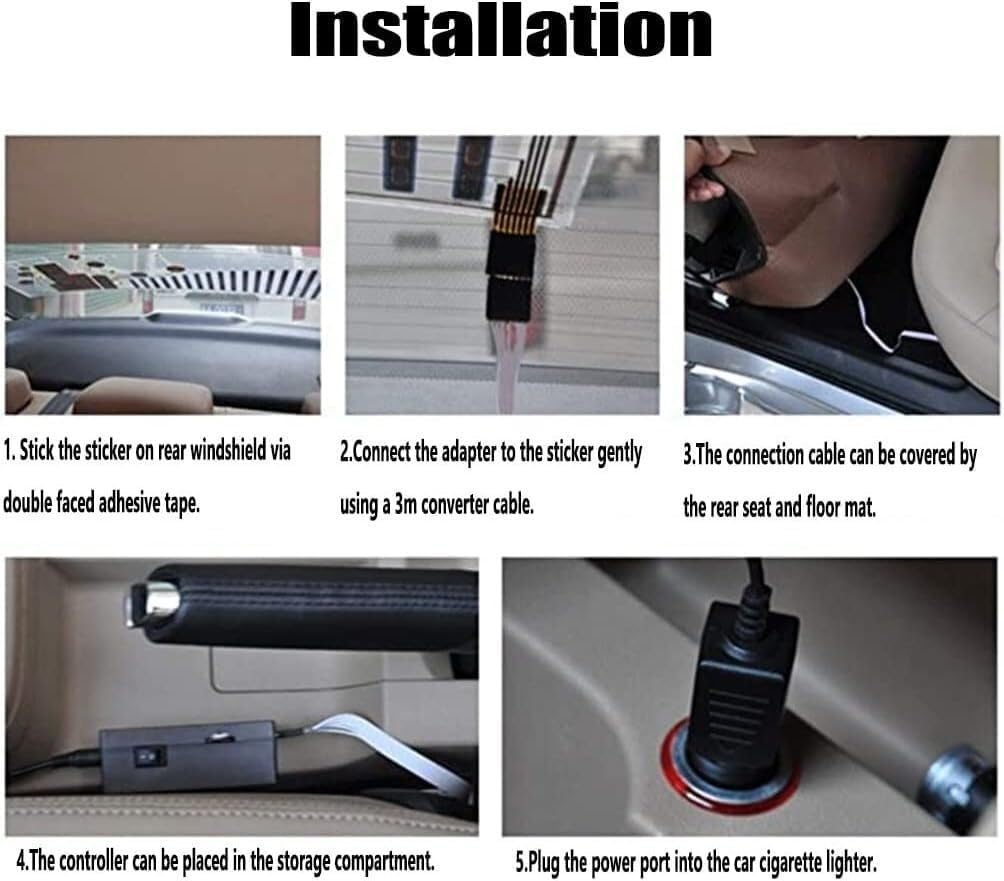 LED Neon Decorative Car Music Rhythm Ambient Light Stickers