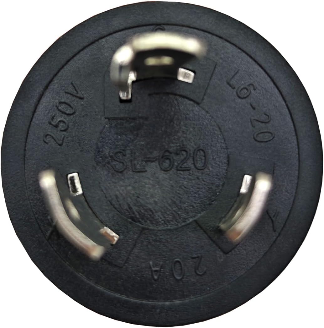Parkworld 65399 NEMA L6-20P to L5-20R Adapter Cord, Output 20amp 125volt 1.5FT.