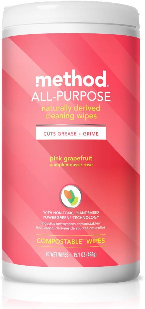 Method AllPurpose Cleaning Wipes, Pink Grapefruit, Multi