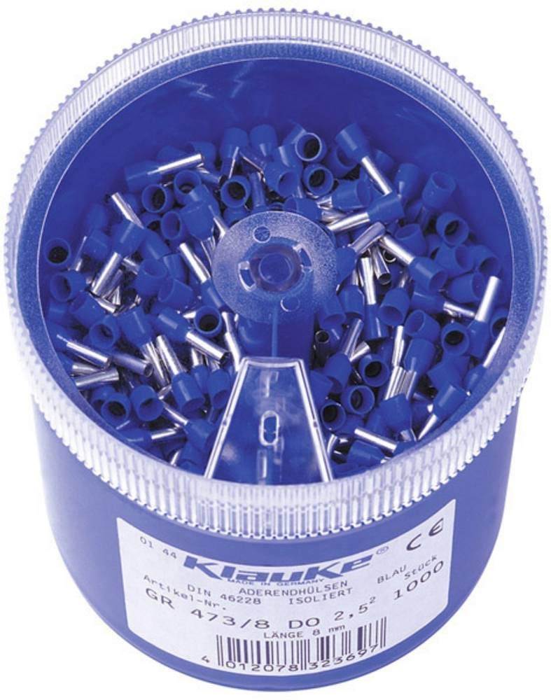 Klauke GR473/8DO GR4738DO Aderendhuelsen-Sortiment 2.50mm² Blau 1000 Teile