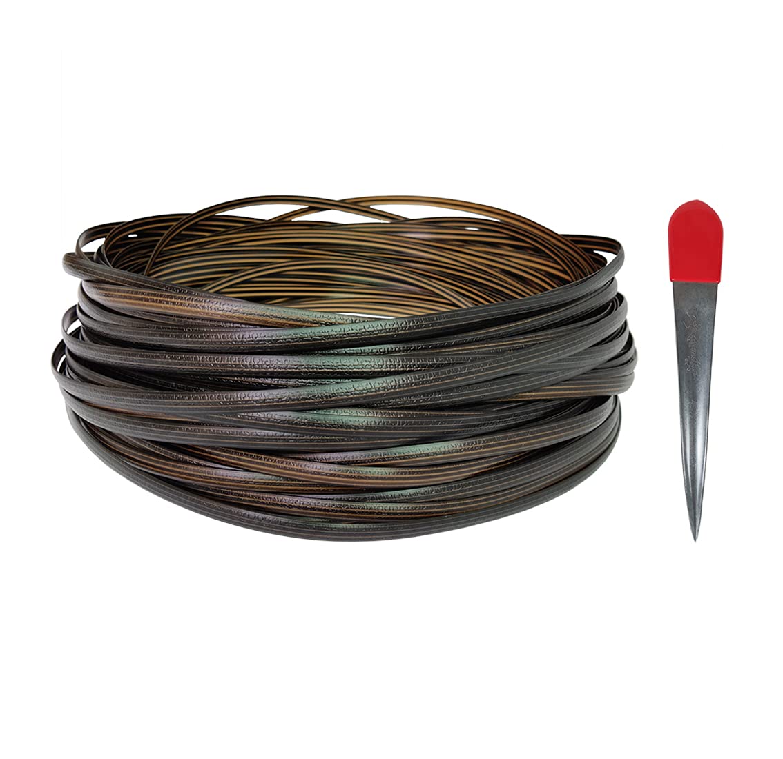 Feyart 70m 8mm Gradient Coffee Rattan Repair Kits, Flat Synthetic Wicker + Weaving Tool for Outdoor Patio Furniture Repair-image-6