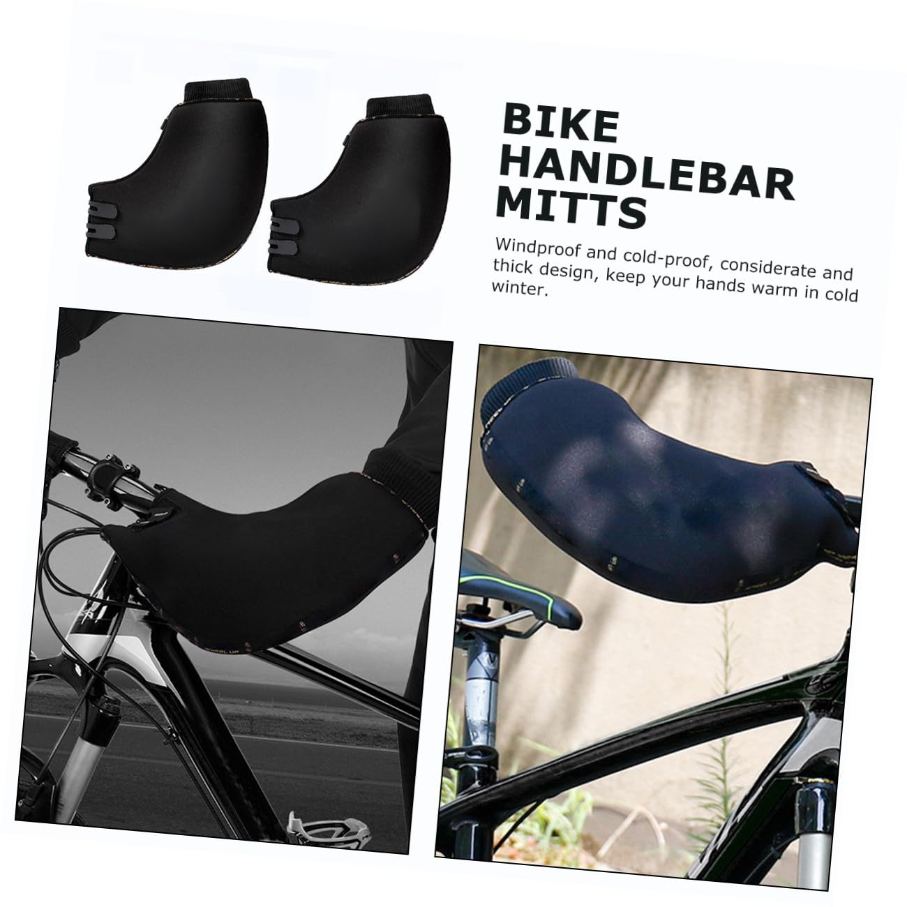 CALLARON Winddichte Fahrradhandschuhe für Herren und Damen Winterhandschuhe aus Neopren und Baumwolle Kälteschutz und Windschutz für Kalte Winterfahrten mit E Bike und Roller