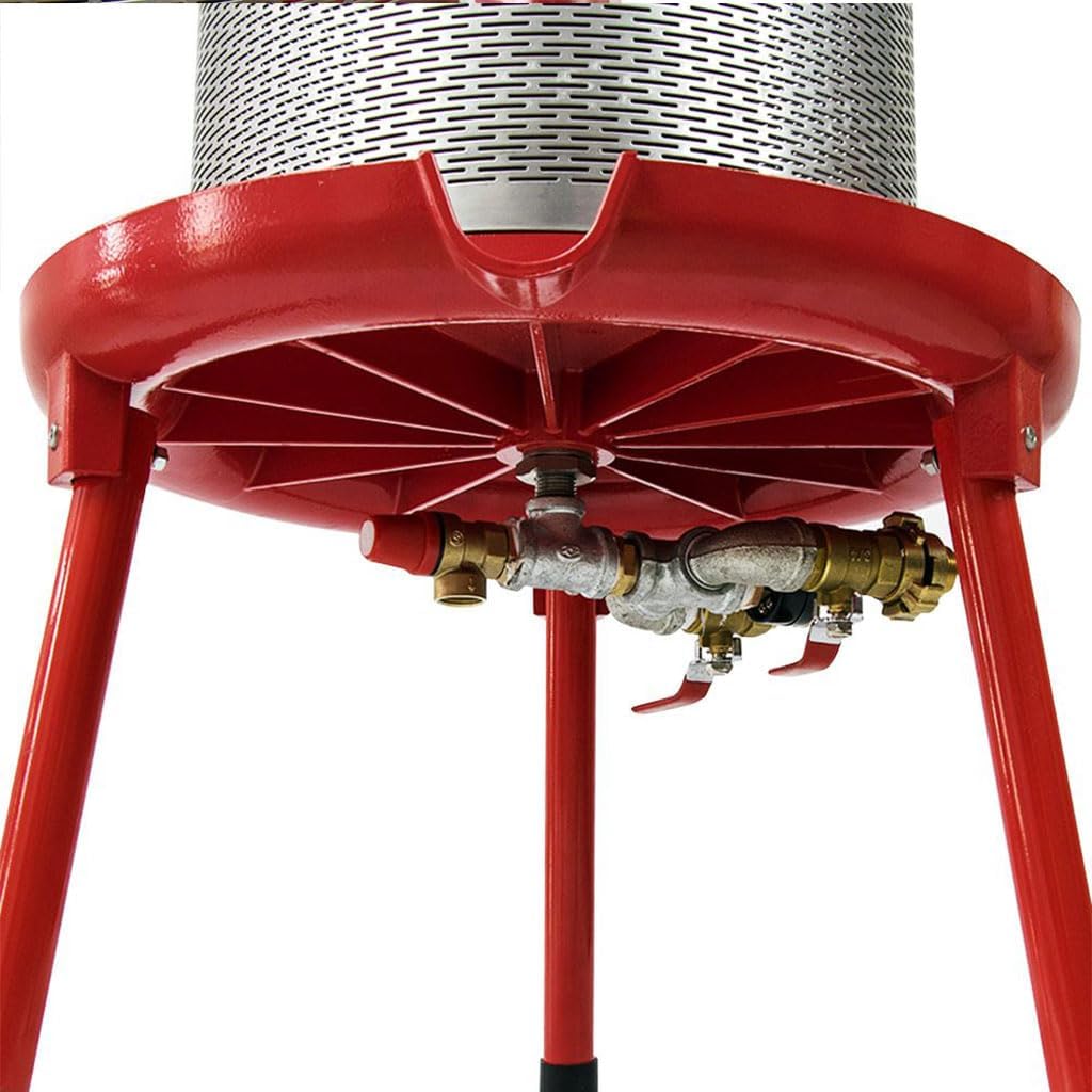 10.7Gallon Hydraulic Fruit Wine Press, Stainless Steel Barrels Press Machine with Filter Bag & Splash Guard Manual Juice Maker, Cider Apple Grape Tincture Making Press for Juice, Vegetable,Wine