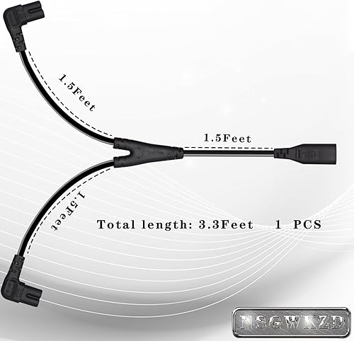 Miniatura 5 de Cable de alimentación de repuesto para Apple TV, adaptador de cable C8 a Dual C7 Y-Splitter y fuente de alimentación directamente de TV