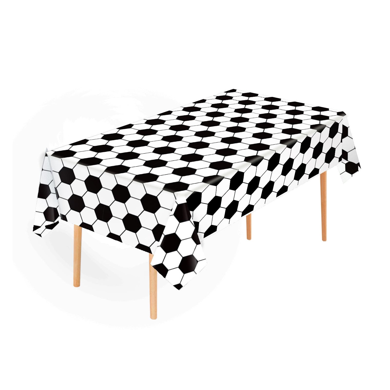 Nucelit Of 6 Oversized PEVA Tablecloths Featuring Stadium Print for Sports Decor Soccer Theme Expendable Table Canopies