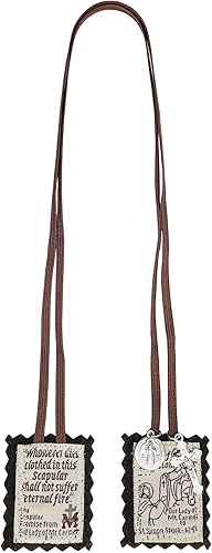 Miniatura 3 de Escapulario marrón, Escapularios Católicos de Nuestra Señora del Monte Carmelo, Escapularios Católicos Collares Religiosos Regalo para Bendición de