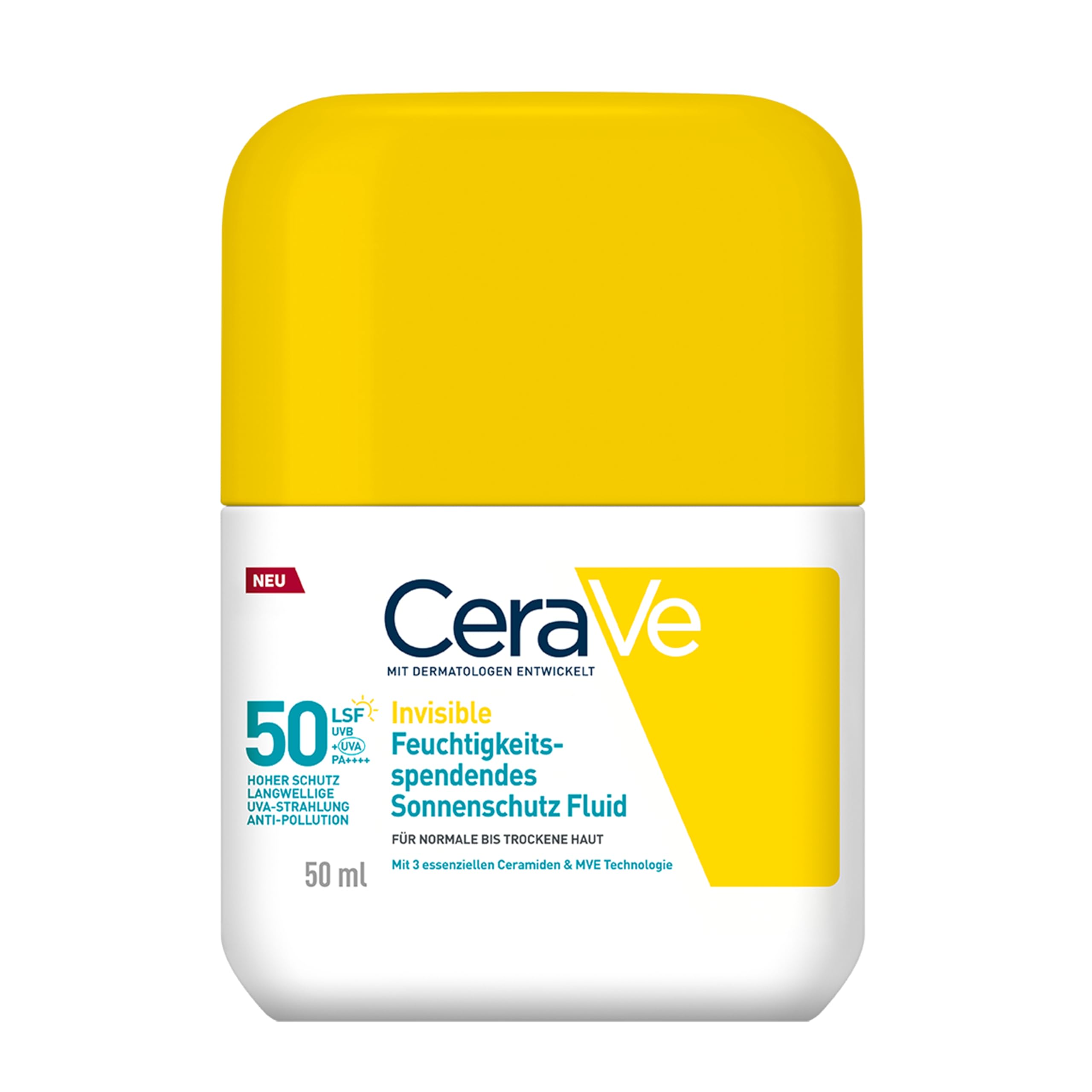 CeraVe Invisible Feuchtigkeitsspendendes Sonnenschutz Fluid SPF 50
