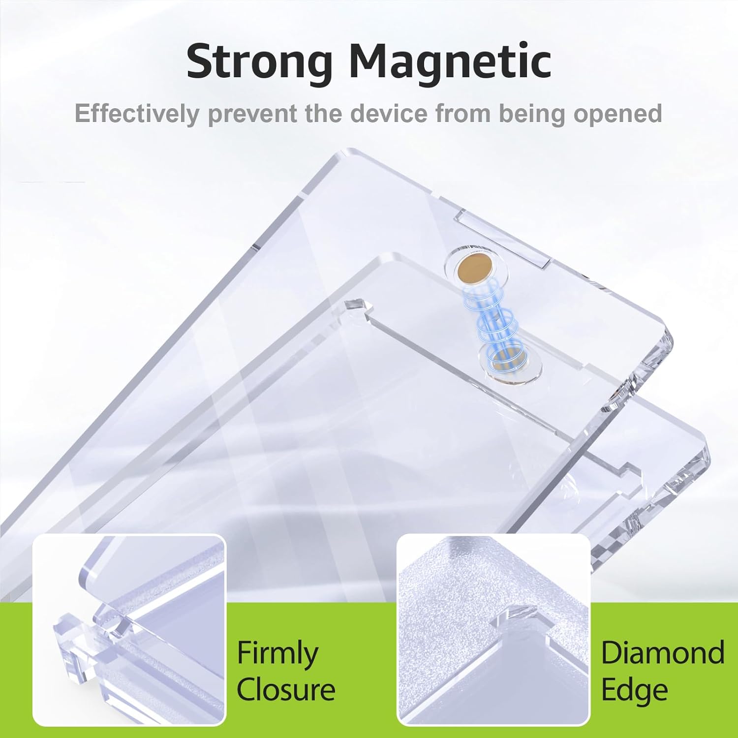 75PT Magnetic Card Holder for Trading Cards, 50 Pack One Card Touch Holder, U-V Protection Baseball Card Display Case Hard Plastic Protector for Basketball Sports Game