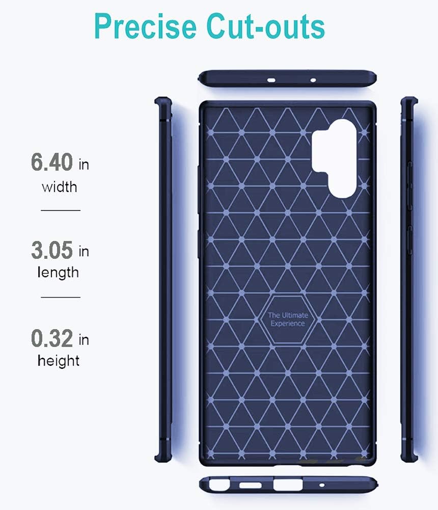 Galaxy Note 10 Plus Case with Screen Protector,Dahkoiz Shock Absorption Galaxy Note 10 Plus 5G Case Slim TPU Bumper Cover Lightweight Protective Phone Case for Samsung Galaxy Note10 Plus/5G/Pro,Blue