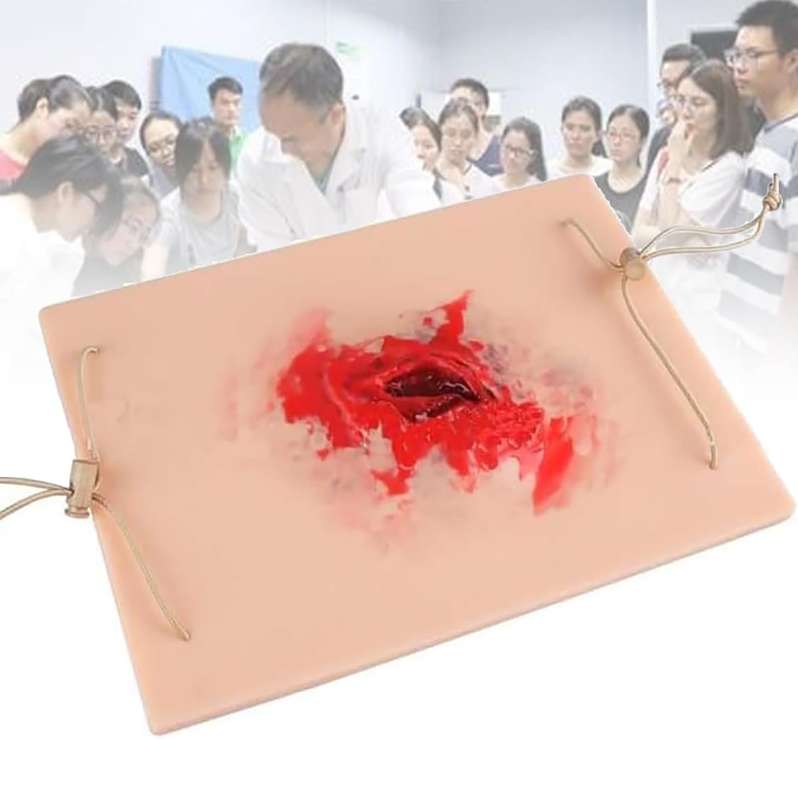 Simulatore di medicazione per ferite alla coscia, modulo per la simulazione della pelle della ferita, design indossabile e regolabile, simulazione chirurgica di emorragia da ferita, per la formazione