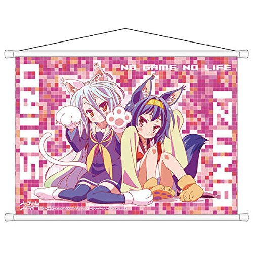 Amazon.co.jp: ノーゲーム・ノーライフ タペストリー 白＆いづな