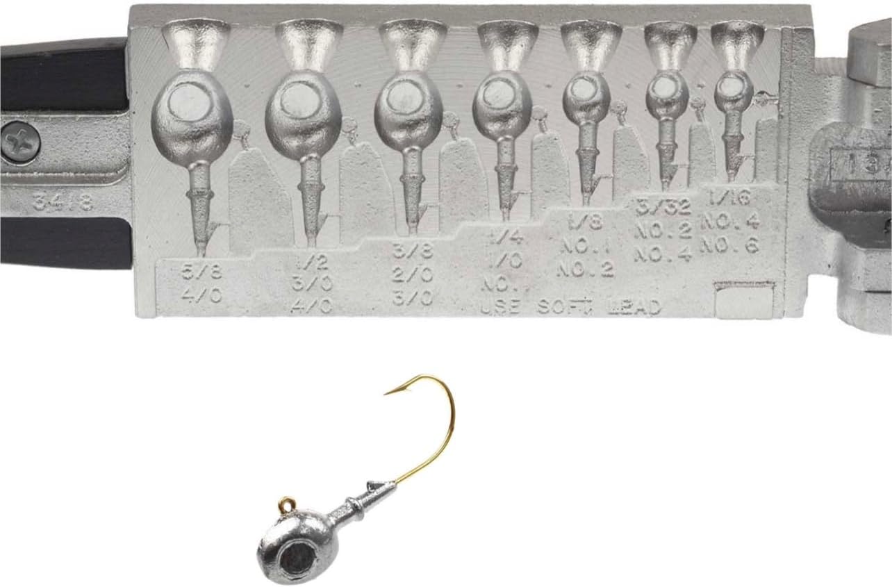 Do It Mold Walleye Jig Sz: 1/16, 3/32, 1/8, 1/4, 3/8, 1/2, 5/8 Oz Collar: Ring & Barb Do it Mold (3418) WHJ-7-AR