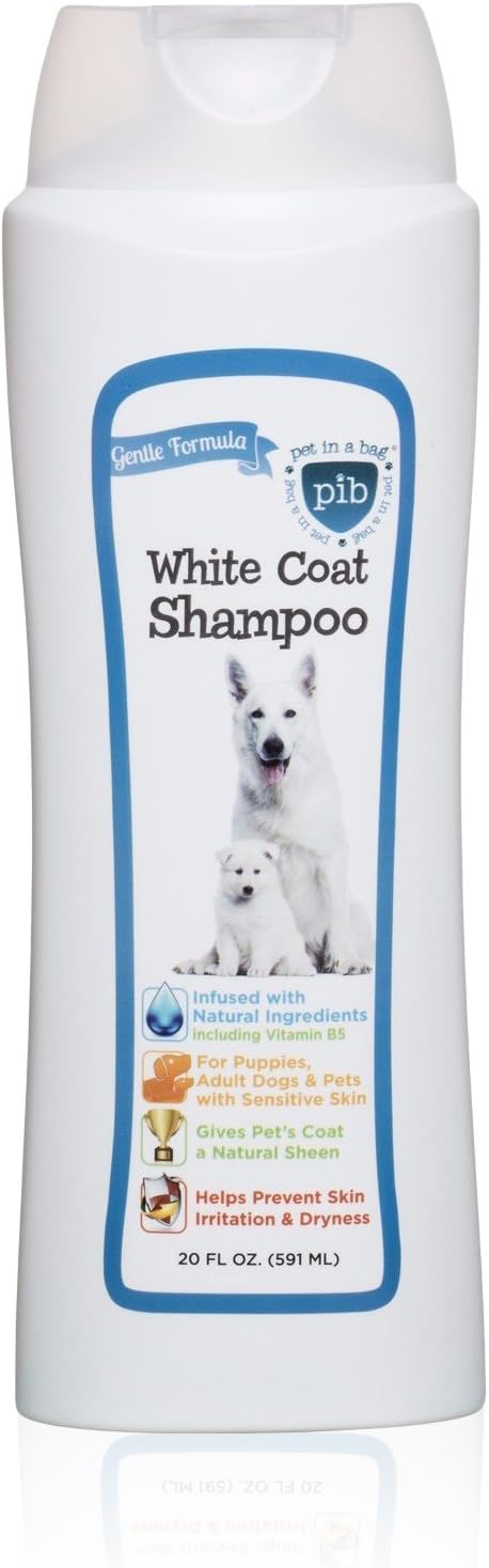 PIBW21 Murphy & Roxy Pet’s Scented 2-in-1 White Coat Shampoo for Adult Dogs or Puppies