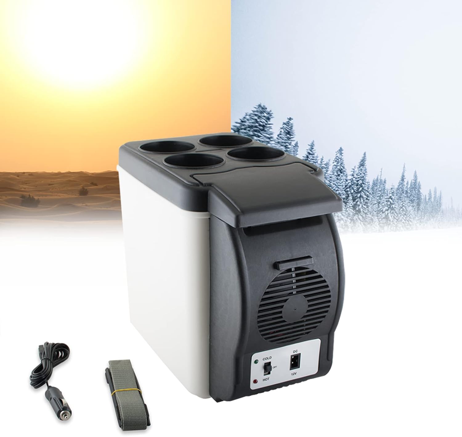 6QT(6L) Car Refrigerator Cooler/Warmer,Portable Mini Car