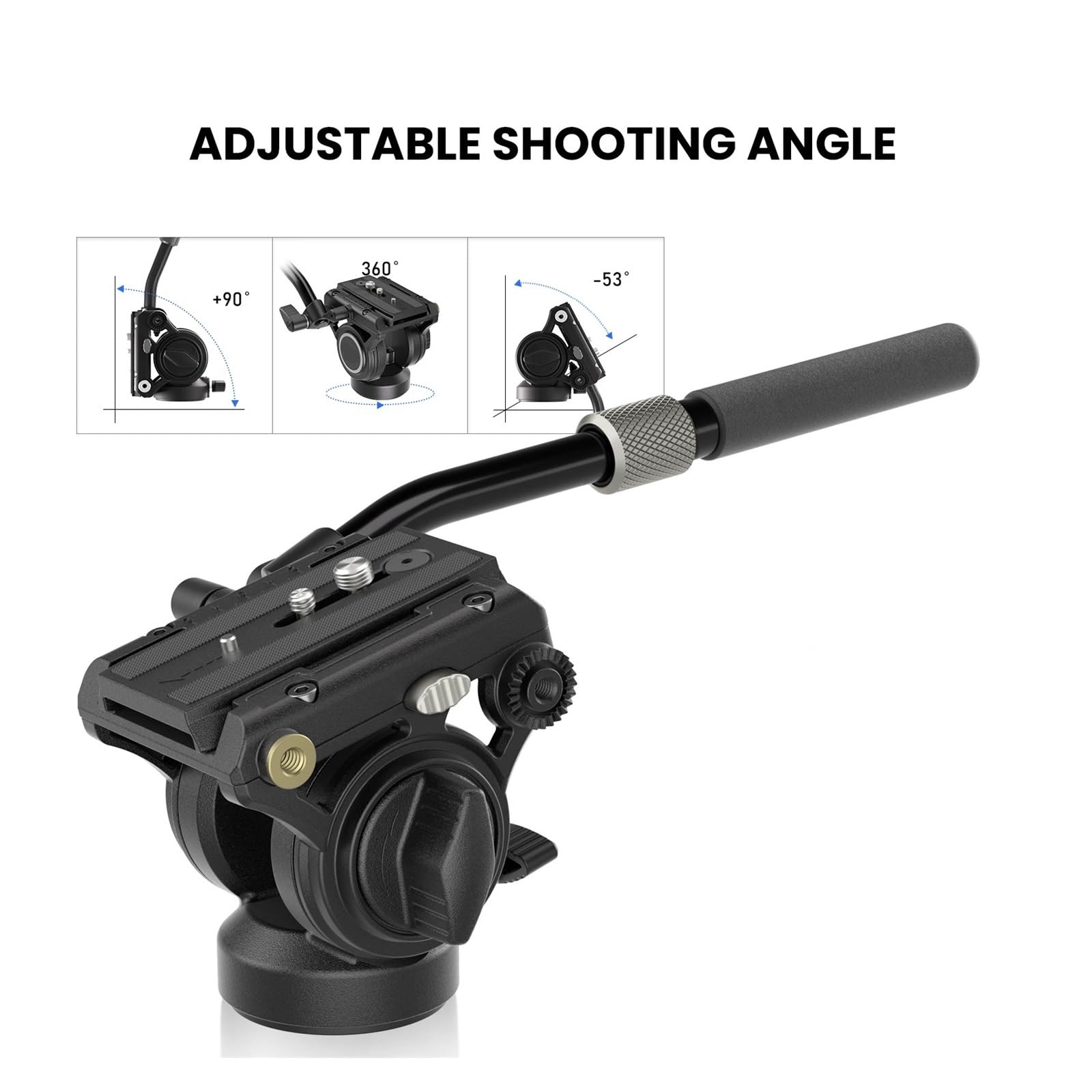 Testa for treppiede video idraulico fluido da 8 kg