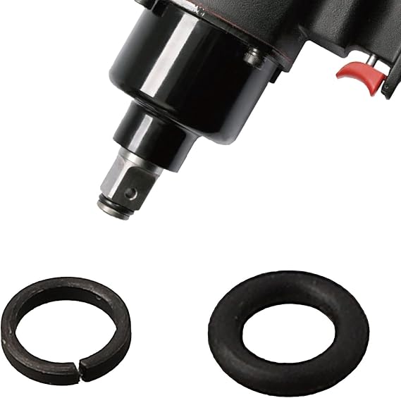 5 Sets Pneumatic For Wrench Socket Retainer Rings with O-Rings for 3/8