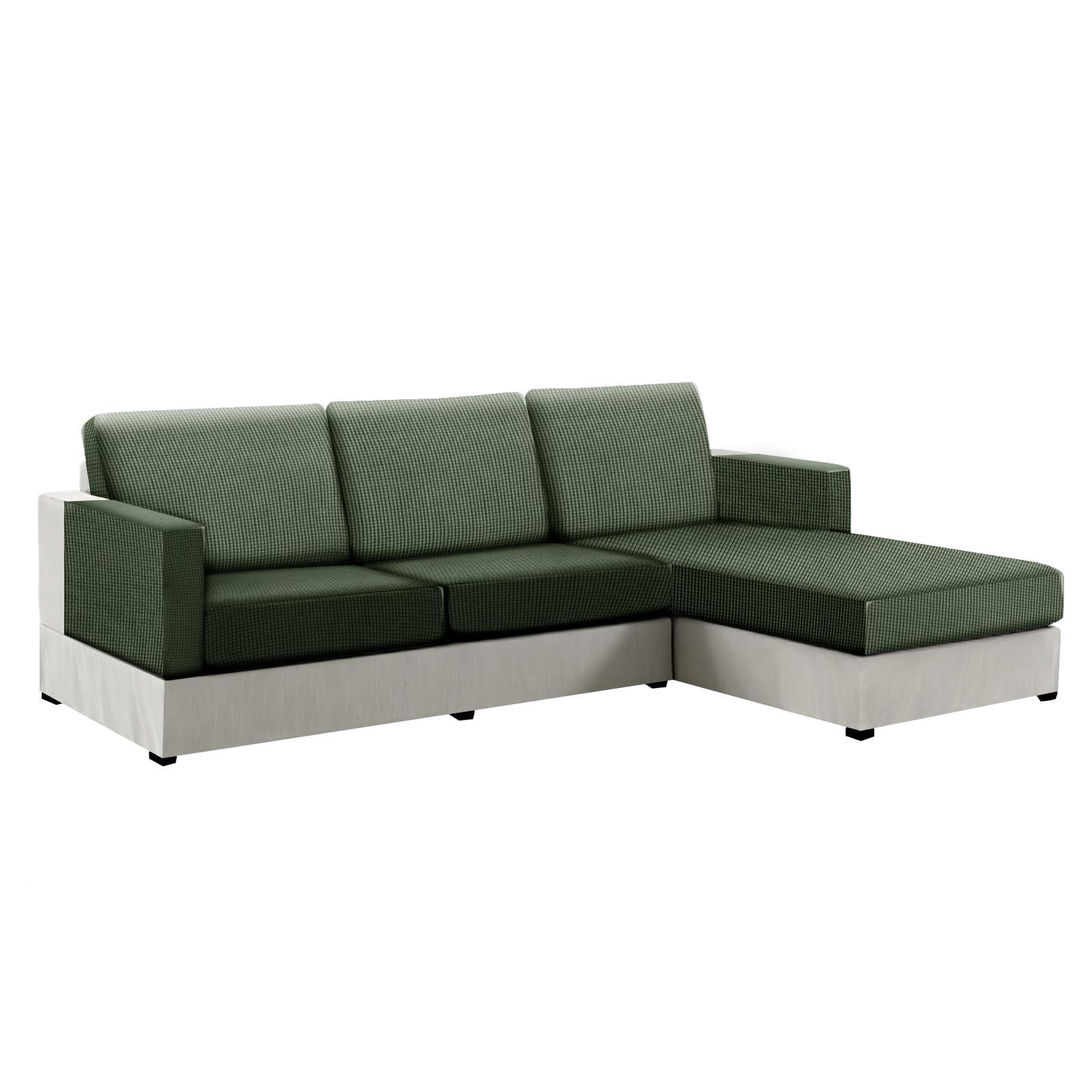 Housses de coussin de siège antidérapantes avec corde pour grand canapé en L extensibles