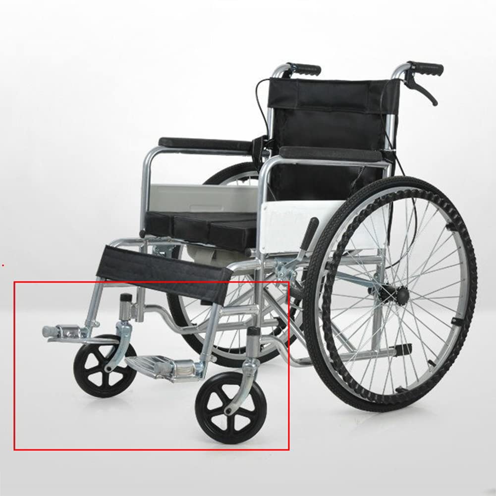 7-calowe Wymiana Kółko,PU Solidne Przednie Koła Wózka Inwalidzkiego z Przednim Widelcem,Antypoślizgowe Gumowe Koła z Lożyskiem 5/16 "(8 mm)(2 Kawałki)