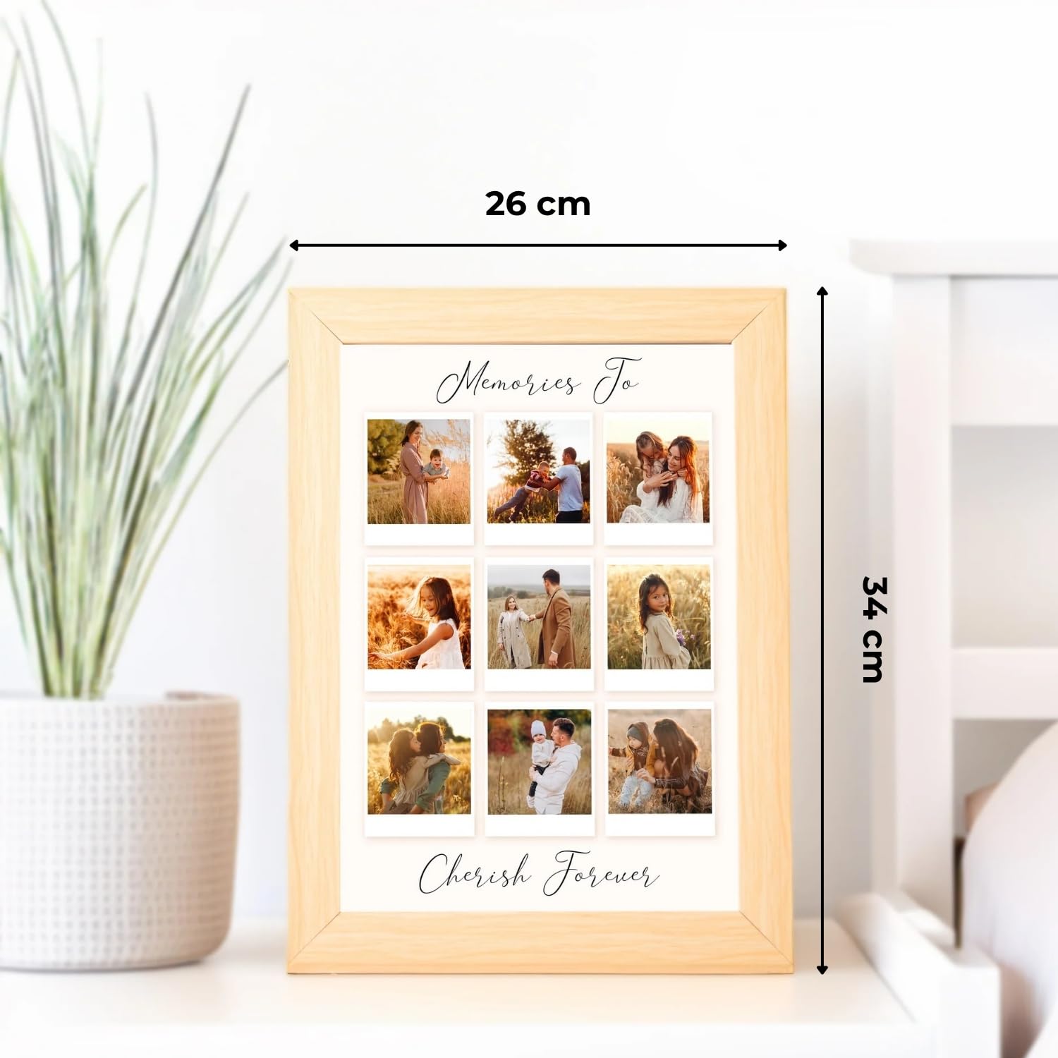 THE Zappy BOX Wholesome Memories Photo Frame Gift, 34 x 26 cm, 9