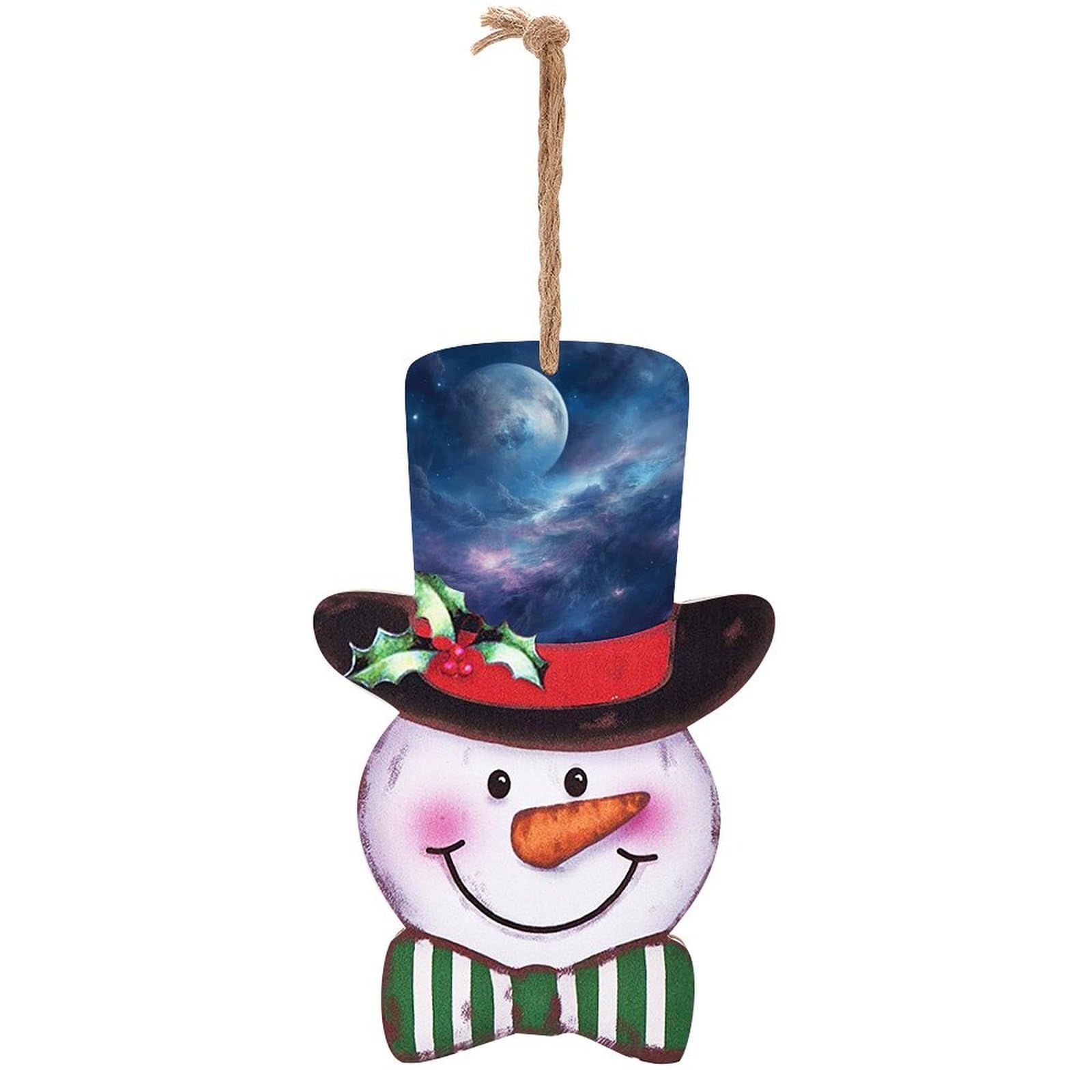 Plaque en bois bonhomme de neige durable qui ne se décolore pas pour mur extérieur
