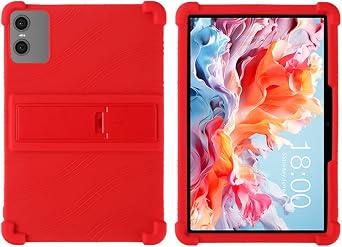 Compatible with Case for Teclast P30T / P30 10.1 INCH Tablet, Full Coverage Ultra Slim Adjustable Stand Silicone Shockproof Lightweight Protective Cover Case Red