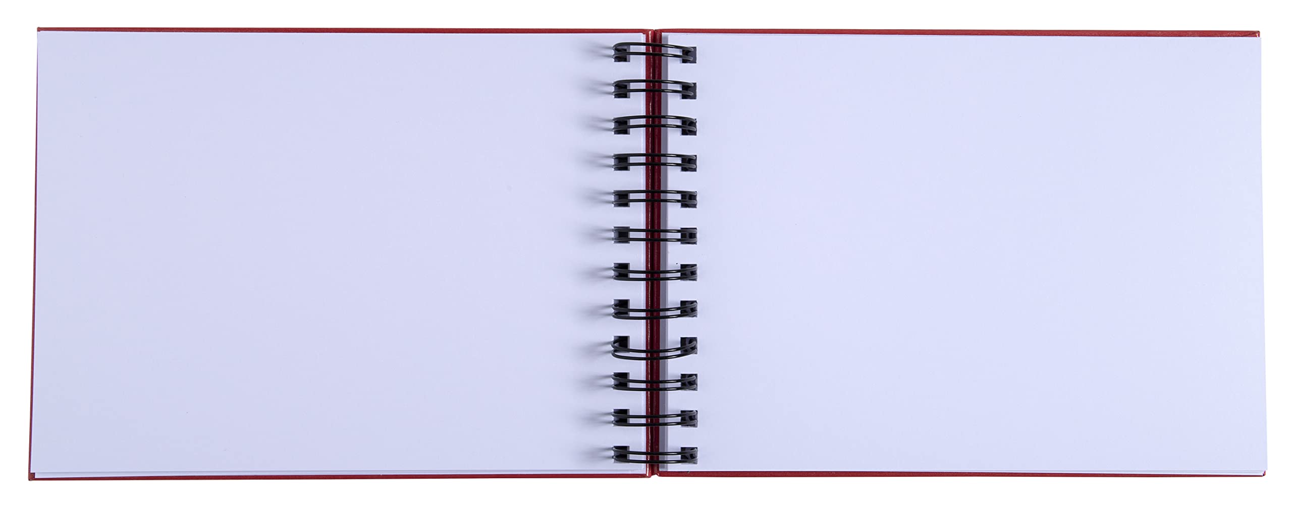 Exacompta 15133E Fotoalbum mit Spiralbindung FRENCH'CLASS 150 Fotos 50 weiße Seiten im Format 32 x 22 cm roter Einband aus beschichtetem Papier mit Gummiband zum Verschließen