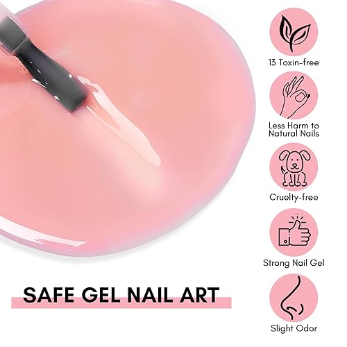 Miniatura 8 de Makartt Builder - Esmalte de uñas en gel 7 en 1 multifuncional para construcción de ápice, coloración, capa base de goma, fortalecedor de uñas, gel
