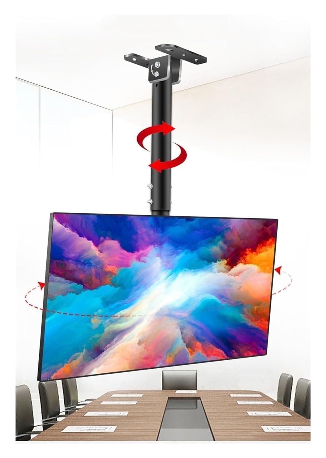 Support de plafond réglable pour téléviseur idéal pour grand écran de salon