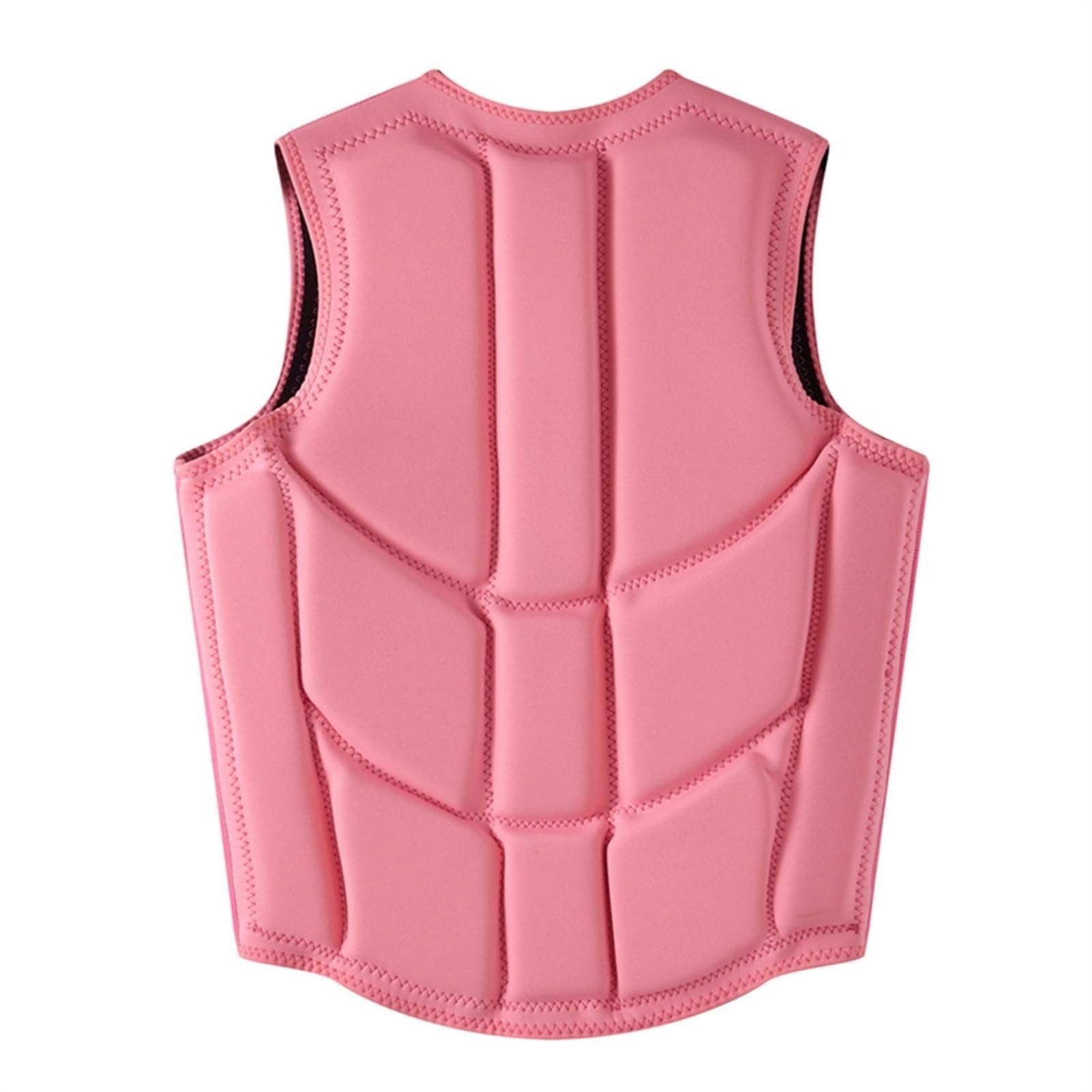 Neopren-Rettungsweste for Erwachsene, Verstellbare Schwimmweste for Kajakfahren, Paddeln, Schwimmen, Schnorcheln, Angeln, Wassersport(Pink,2XL78-90KG)