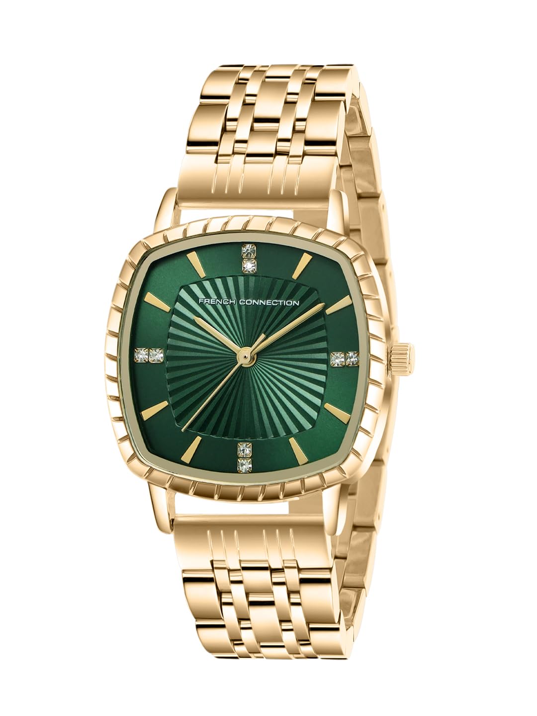 French Connection Luminéa | Quartz Jewellery Bezel | Green Dial | Stainless Steel Strap | Watch for Women - FCN0214NGM-picture-11