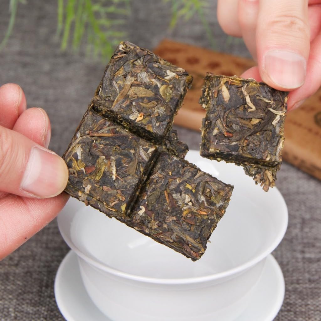 Tè Pu-erh Crudo Dello Yunnan | Mattone Di Tè Verde, Pre-segnato Per Una Facile Rottura, 36g/mattone | Confezione Singola | Tè Per Il Consumo Quotidiano (36g * 20/14.82 oz)