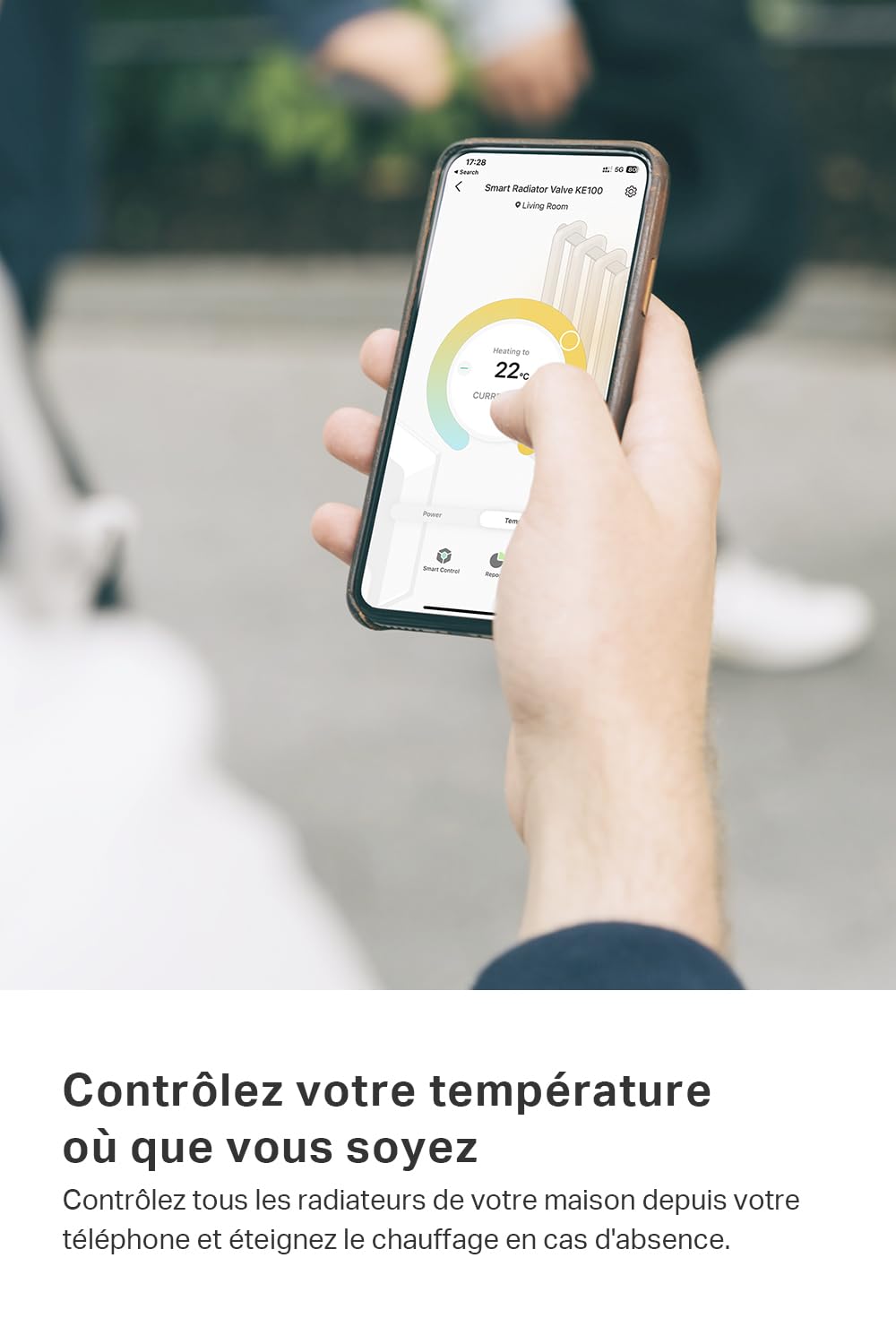 TP-Link Kasa Thermostat Connecté Matter, Compatible avec HomeKit, Alexa et Google Assistant, Réduisez Vos factures et contrôlez Le Chauffage à Distance Via l'application, KE100 KIT