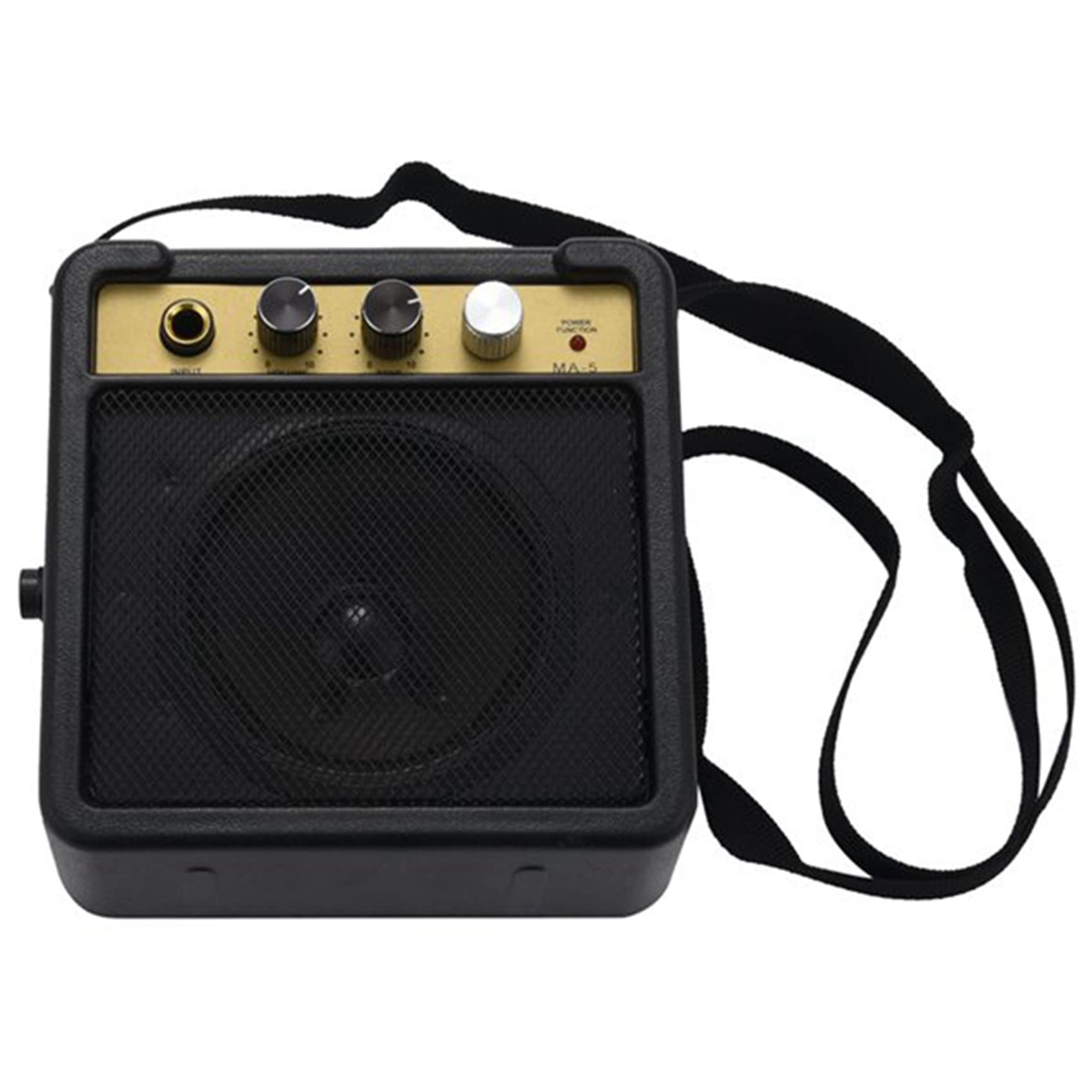 2X Amplificatore per Chitarra Amp Speaker 5W con Ingresso da 6,35 mm Uscita Cuffie da 1/4 di Pollice Supporta La Regolazione del Tono del Volume