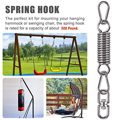 WAREMAID 2 Pack Hammock Chair Hanging Kit Swing Spring Hardware - Image 3