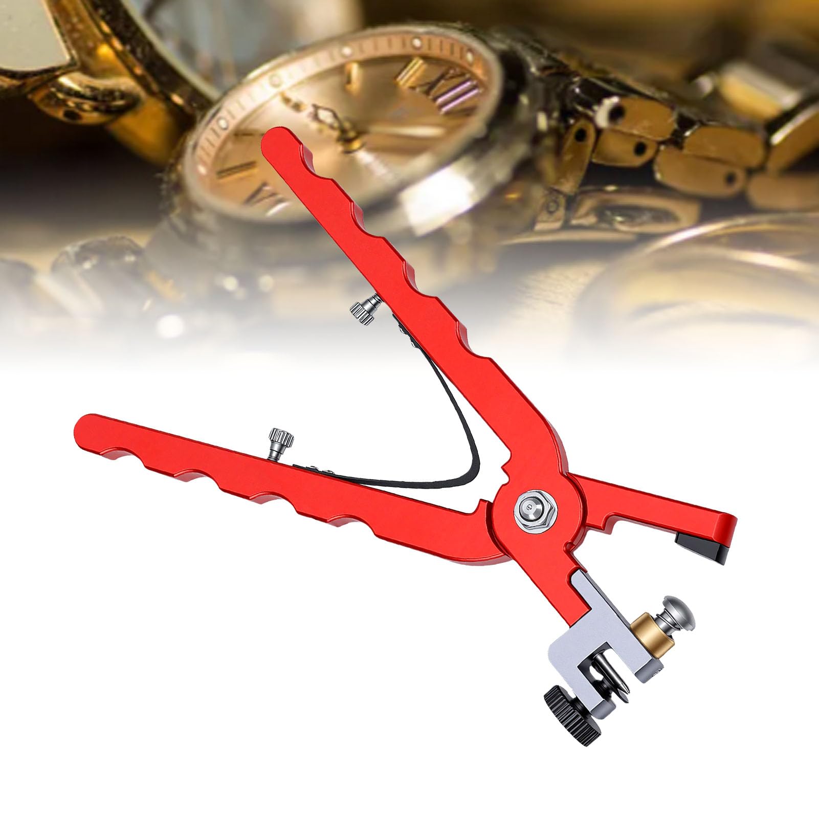 Asixxsix Handwerkzeugzange mit Federsteg, Locher für Lederuhrenarmband