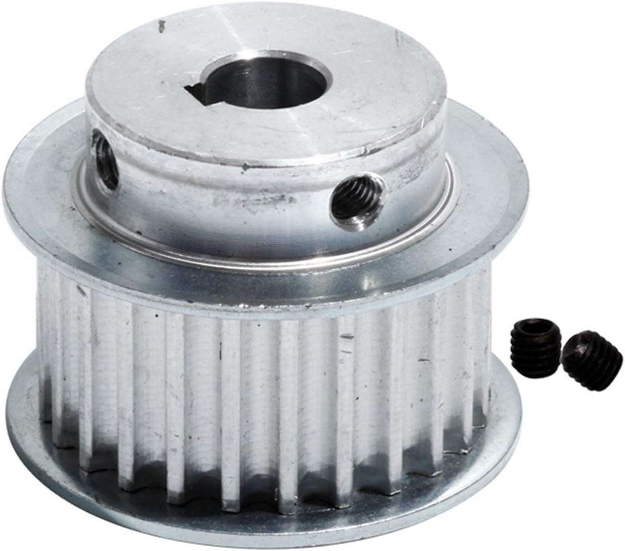 Xianglaa-Timing Pulley HTD 5M-28T Timing Pulley, 21mm Belt Width, Toothed Belt Pulley with Keyway, 10/12/15/20mm Bore, Aluminum Alloy 28T Gear Pulley Precision Production