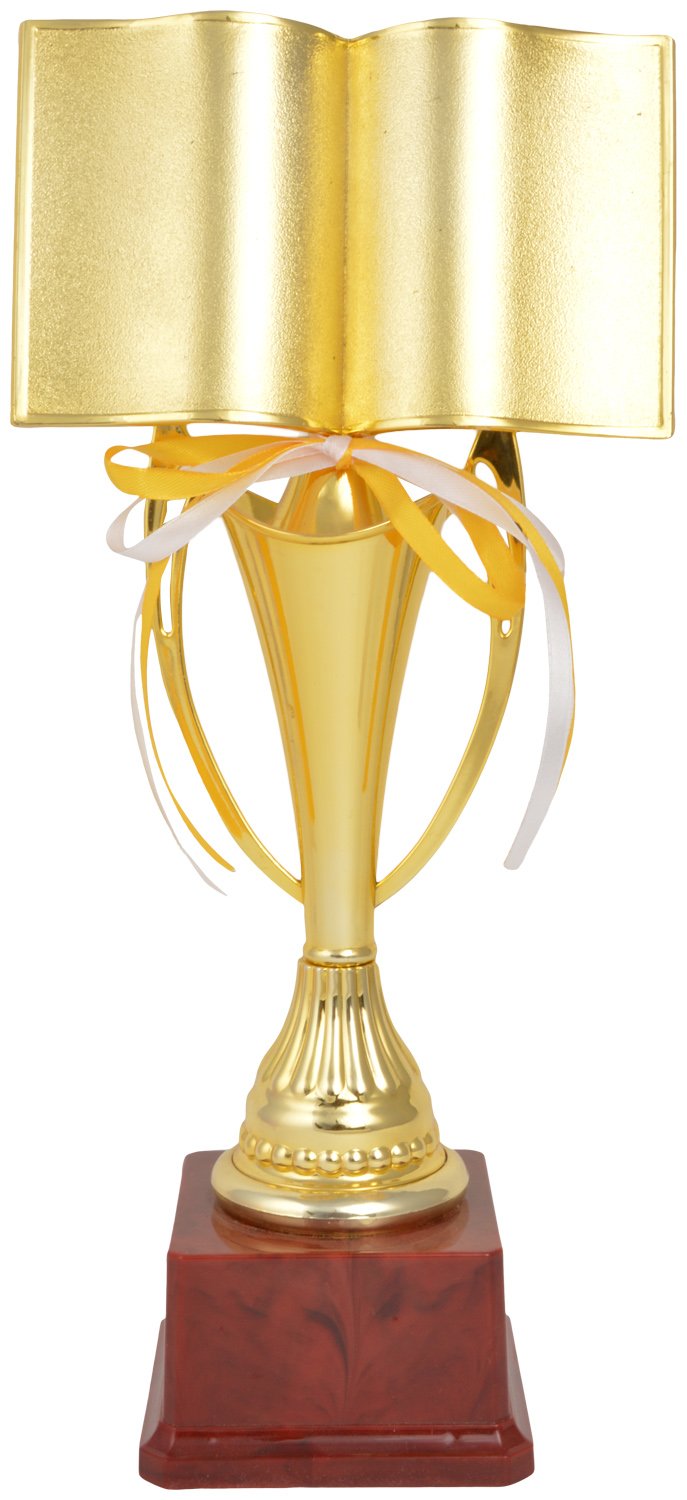 TROPHY JUNCTION Metallic Fiber Book Trophy (Gold, 15 Inch) Amazon.in