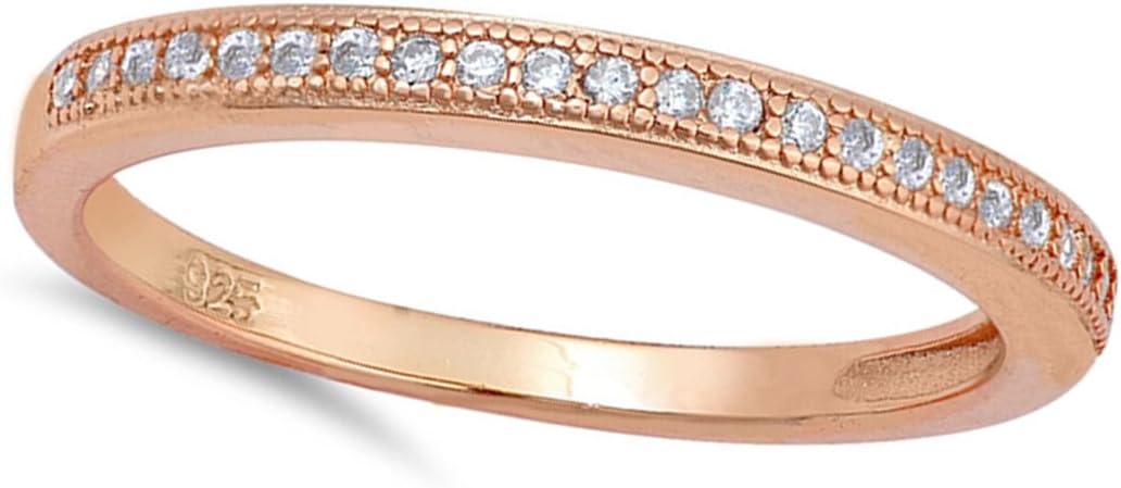 CHOOSE YOUR COLOR Sterling Silver Wedding Ring