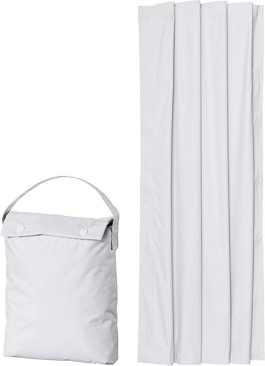 Amazon Basics Portable Blackout Curtain Shade with Suction Cups, 50" x 78", 1 Pack, White