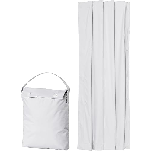Amazon Basics Portable Window Blackout Curtain Shade with Suction Cups for Travel - 50" x 78", White - 1-Pack