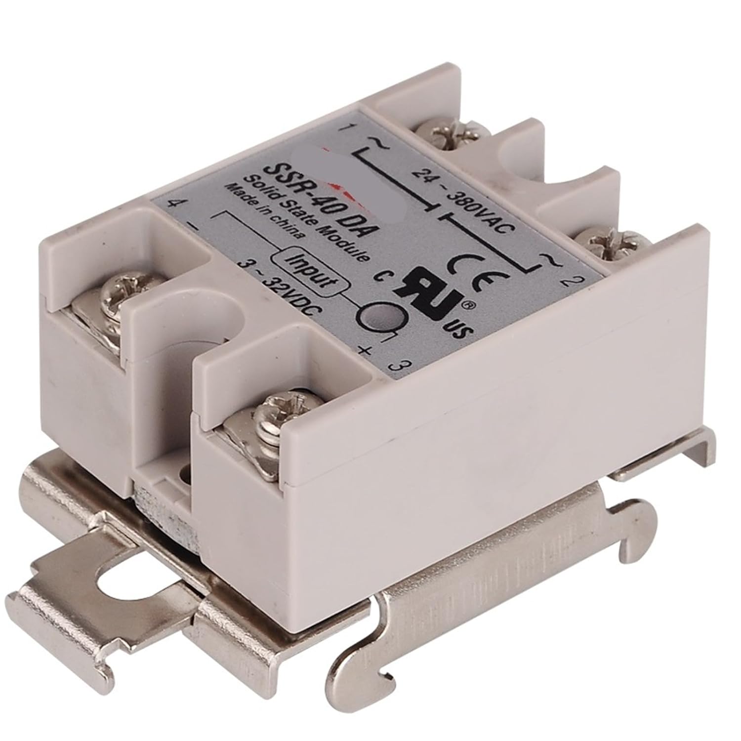 35mm DIN Rail Mounting Fixed Buckle Solid State Relay SSR Clip Clamp 1Pcs